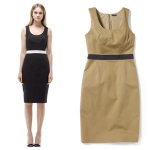 Club Monaco Tan Sleeveless Executive Amber Sheath